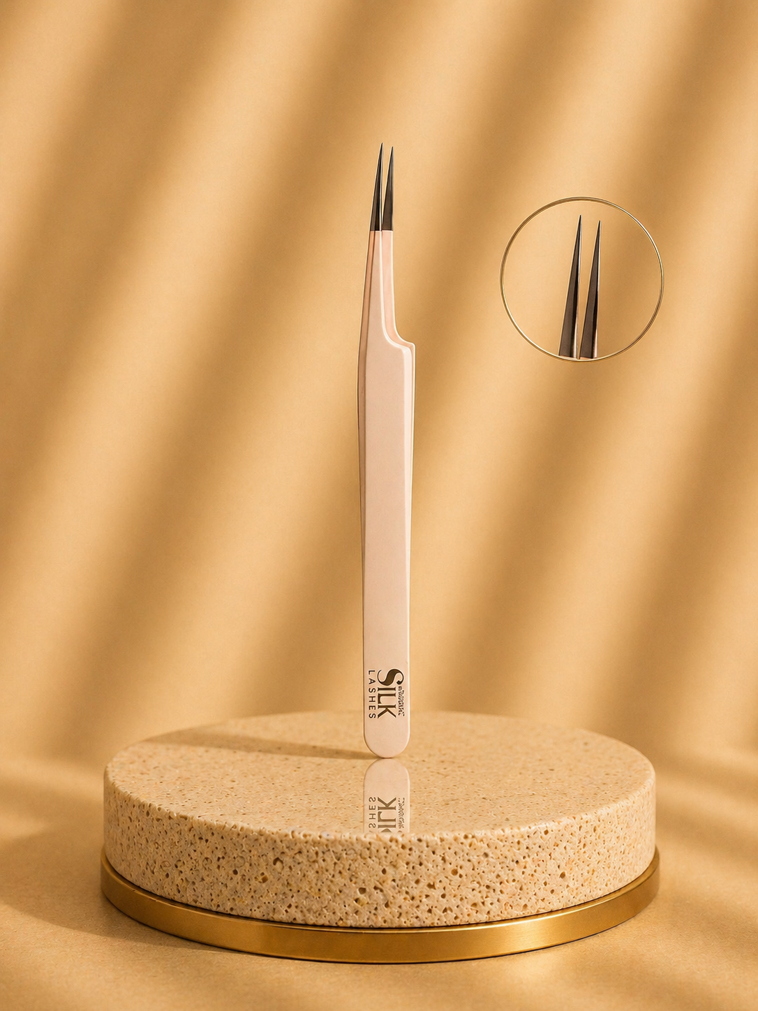 Tweezer pink curved